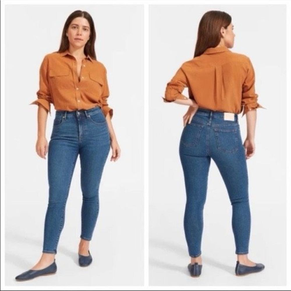 ✨Everlane The High-Rise Skinny Ankle Jean Dark Blue Sz. 30 Wash✨